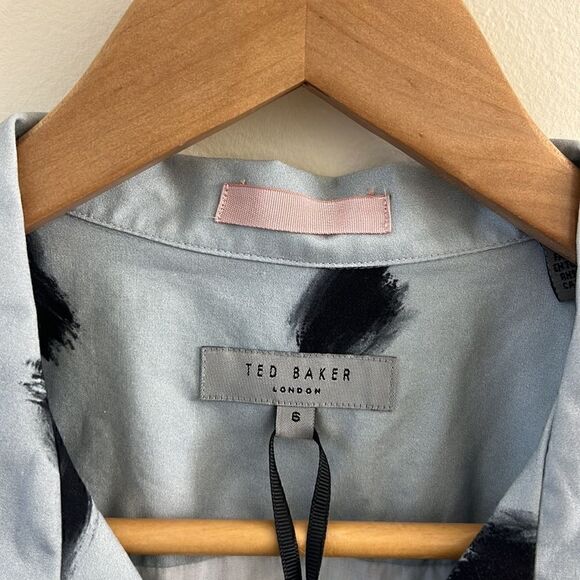 NWT TED BAKER SOURDO SS BRUSH STROKE PRINT SHIRT Size 2XL - Picture 7 of 9